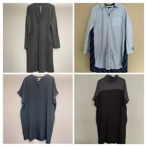 L/XL Shirt Dresses Bundle Of 4